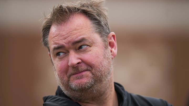Tennessee football coach Josh Heupel during Tennessee Football Pro Day 2026, at University of Tennessee on March 31, 2026. Tennessee football coach Josh Heupel during Tennessee Football Pro Day 2026, at University of Tennessee on March 31, 2026.