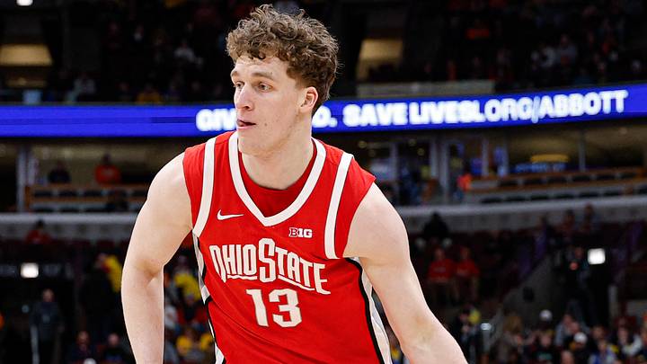 Mar 13, 2026; Chicago, IL, USA; Ohio State Buckeyes center Christoph Tilly (13) drives to the basket against the Michigan Wolverines during the first half at United Center. Mandatory Credit: Kamil Krzaczynski-Imagn Images Mar 13, 2026; Chicago, IL, USA; Ohio State Buckeyes center Christoph Tilly (13) drives to the basket against the Michigan Wolverines during the first half at United Center. Mandatory Credit: Kamil Krzaczynski-Imagn Images