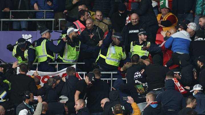 Hungary fans clashed with police