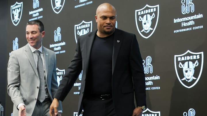 Las Vegas Raiders Introduce Antonio Pierce As Head Coach, Tom Telesco As General Manager