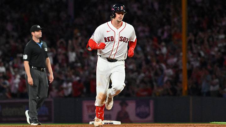 August 18, 2026; Boston, Massachusetts, USA; Boston Red Sox catcher Adley Rutschman (31) runs the bases after hitting a home run against the Arizona Diamondbacks during the third inning at Fenway Park. Mandatory Credit: Eric Canha-Imagn Images August 18, 2026; Boston, Massachusetts, USA; Boston Red Sox catcher Adley Rutschman (31) runs the bases after hitting a home run against the Arizona Diamondbacks during the third inning at Fenway Park. Mandatory Credit: Eric Canha-Imagn Images