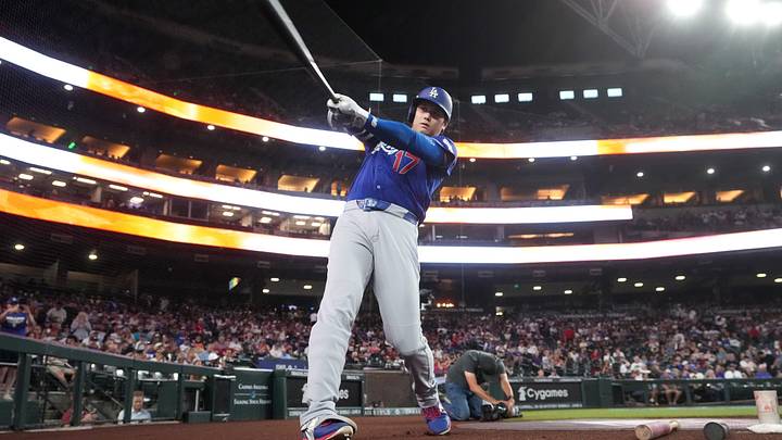 Los Angeles Dodgers batter Shohei Ohtani (17) warms up before playing the Arizona Diamondbacks at Chase Field in Phoenix on June 1, 2026. Los Angeles Dodgers batter Shohei Ohtani (17) warms up before playing the Arizona Diamondbacks at Chase Field in Phoenix on June 1, 2026.