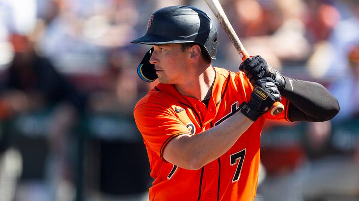 Mar 3, 2026; Scottsdale, AZ, USA; San Francisco Giants outfielder Will Brennan against Team USA during a spring training game at Scottsdale Stadium. Mandatory Credit: Mark J. Rebilas-Imagn Images Mar 3, 2026; Scottsdale, AZ, USA; San Francisco Giants outfielder Will Brennan against Team USA during a spring training game at Scottsdale Stadium. Mandatory Credit: Mark J. Rebilas-Imagn Images