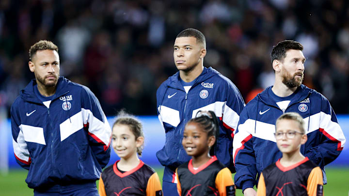 Neymar, Mbappé e Messi Neymar, Mbappé e Messi