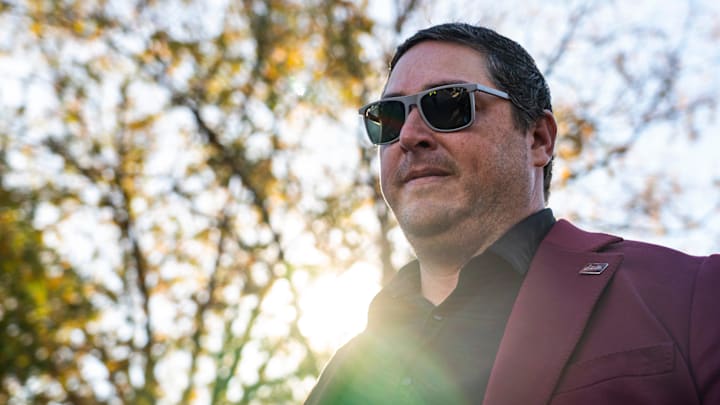 Mississippi State head coach Jeff Lebby participates in the Dawg Walk before a college football game between Mississippi State and Ole Miss at Davis Wade Stadium in Starkville, Miss., on Friday, Nov. 28, 2025. The Egg Bowl game marks the 122nd meeting between the two teams. Mississippi State head coach Jeff Lebby participates in the Dawg Walk before a college football game between Mississippi State and Ole Miss at Davis Wade Stadium in Starkville, Miss., on Friday, Nov. 28, 2025. The Egg Bowl game marks the 122nd meeting between the two teams.