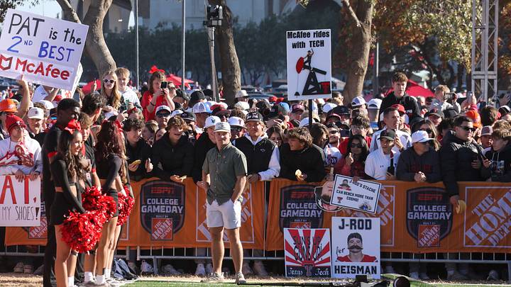 Texas Tech student John Machtolff prepares to kick for $500,000 during Pat McAfee’s Kicking Contest on ESPN's College GameDay on Nov. 8, 2025 in Lubbock, Texas. Machtolff missed his first attempt but made his second attempt, winning $250,000. Texas Tech student John Machtolff prepares to kick for $500,000 during Pat McAfee’s Kicking Contest on ESPN's College GameDay on Nov. 8, 2025 in Lubbock, Texas. Machtolff missed his first attempt but made his second attempt, winning $250,000.