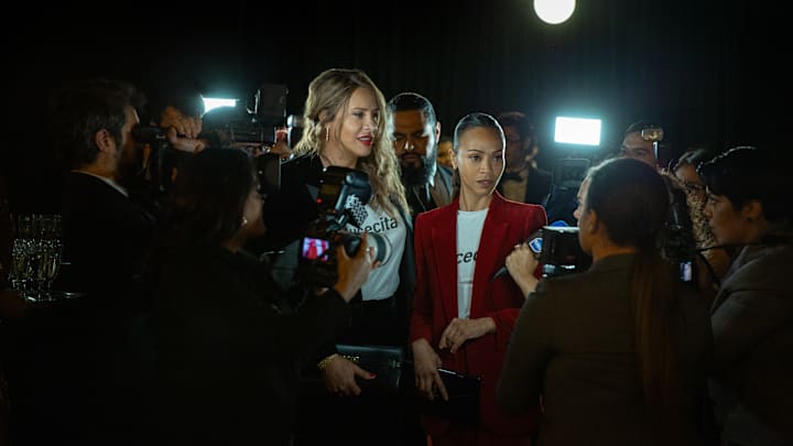 Emilia Pérez. (Featured L-R) Karla Sofía Gascón as Emilia Pérez and Zoe Saldaña as Rita Moro Castro in Emilia Pérez. Cr. PAGE 114 - WHY NOT PRODUCTIONS - PATHÉ FILMS - FRANCE 2 CINÉMA.