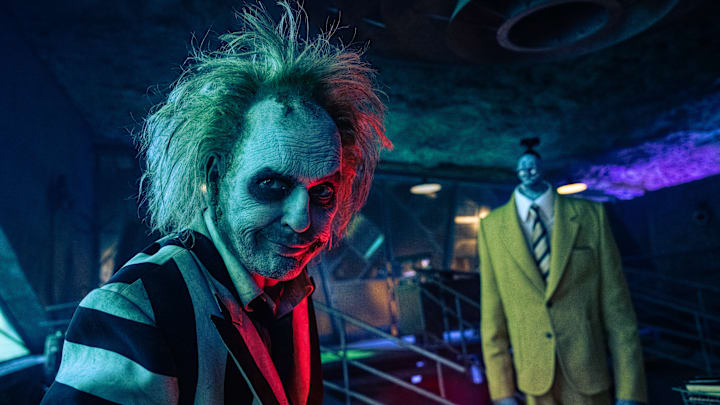 MICHAEL KEATON as Beetlejuice in Warner Bros. Pictures’ comedy, “BEETLEJUICE BEETLEJUICE,” a Warner Bros. Pictures release. 