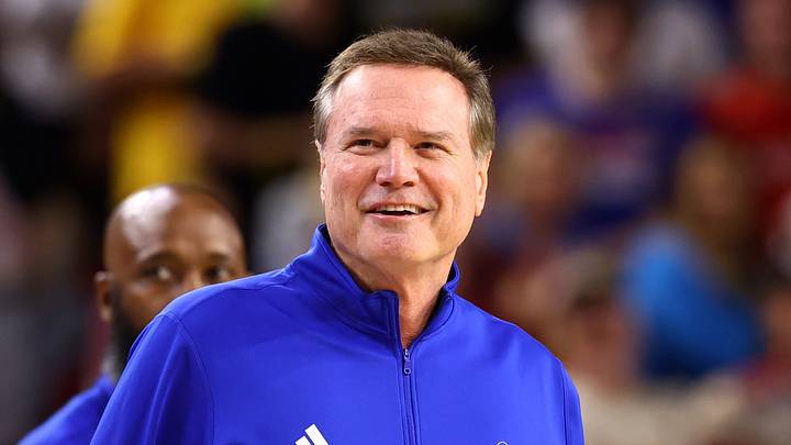 Mar 3, 2026; Tempe, Arizona, USA; Kansas Jayhawks head coach Bill Self against the Arizona State Sun Devils at Desert Financial Arena. Mandatory Credit: Mark J. Rebilas-Imagn Images Mar 3, 2026; Tempe, Arizona, USA; Kansas Jayhawks head coach Bill Self against the Arizona State Sun Devils at Desert Financial Arena. Mandatory Credit: Mark J. Rebilas-Imagn Images