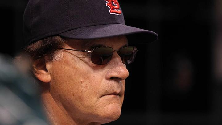 July 1, 2011; St. Petersburg, FL, USA; St. Louis Cardinals manager Tony La Russa (10) during the game against the Tampa Bay Rays at Tropicana Field. Mandatory Credit: Kim Klement-Imagn Images July 1, 2011; St. Petersburg, FL, USA; St. Louis Cardinals manager Tony La Russa (10) during the game against the Tampa Bay Rays at Tropicana Field. Mandatory Credit: Kim Klement-Imagn Images