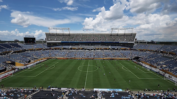 [Subscription Customers Only] Jun 26, 2025; Orlando, Florida, USA; General view inside the stadium before a group stage match of the 2025 FIFA Club World Cup at Camping World Stadium.