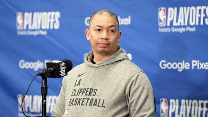 LA Clippers coach Tyronn Lue at Crypto.com Arena. 