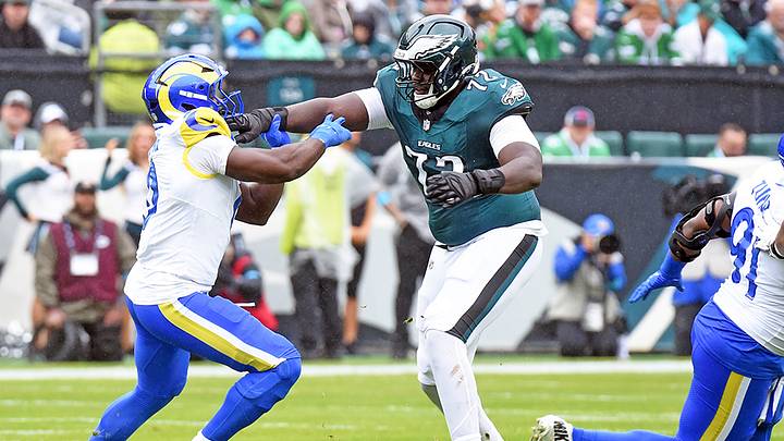 Markel Bell could be in line to start at right tackle after Lane Johnson retired. Markel Bell could be in line to start at right tackle after Lane Johnson retired.