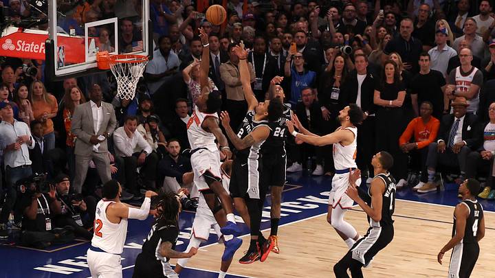 New York Knicks forward OG Anunoby's tip-in was one of many mistakes the San Antonio Spurs made down the stretch in Game 4 of the 2026 NBA Finals. New York Knicks forward OG Anunoby's tip-in was one of many mistakes the San Antonio Spurs made down the stretch in Game 4 of the 2026 NBA Finals.