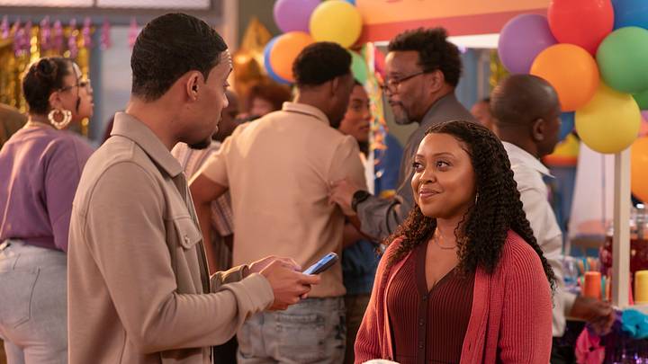 ABBOTT ELEMENTARY - “Ava & Fest” - It’s Ava Fest, and Ava’s determined to make it her biggest yet. WEDNESDAY, APRIL 22 (8:00-8:31 p.m. EDT) on ABC. (Disney/Gilles Mingasson)
TYLER JAMES WILLIAMS, QUINTA BRUNSON ABBOTT ELEMENTARY - “Ava & Fest” - It’s Ava Fest, and Ava’s determined to make it her biggest yet. WEDNESDAY, APRIL 22 (8:00-8:31 p.m. EDT) on ABC. (Disney/Gilles Mingasson)
TYLER JAMES WILLIAMS, QUINTA BRUNSON