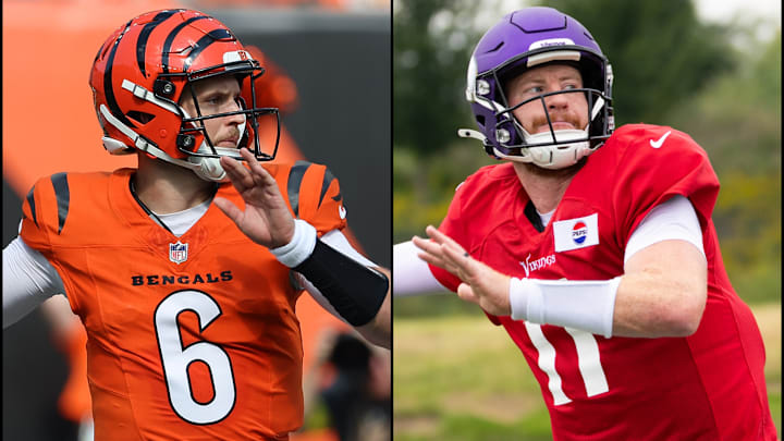 Jake Browning and Carson Wentz will meet on Sunday in a battle of backup quarterbacks at U.S. Bank Stadium.