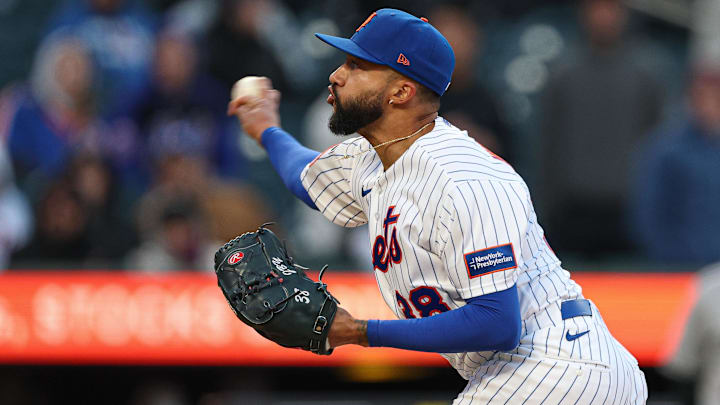 New York Mets pitcher Devin Williams. New York Mets pitcher Devin Williams.