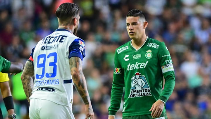 Former Real Madrid stars Sergio Ramos (left) and James Rodríguez will play for the Liga MX All-Stars in 2025.