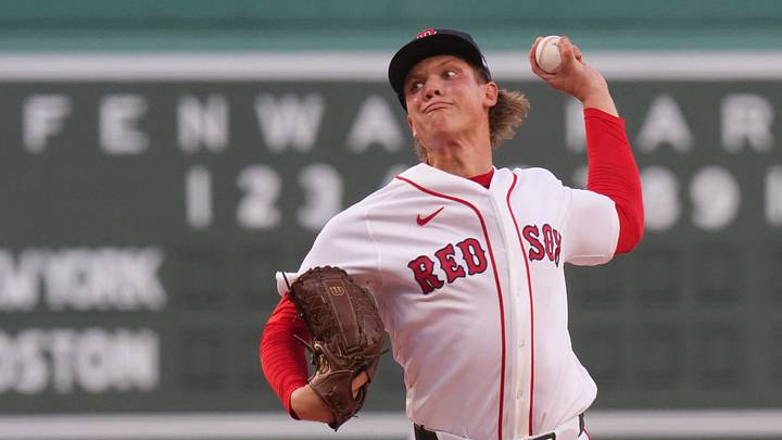 Jun 25, 2026; Boston, Massachusetts, USA; Boston Red Sox pitcher Connelly Early (71) throws a pitch against the New York Yankees in the first inning at Fenway Park. Mandatory Credit: David Butler II-Imagn Images