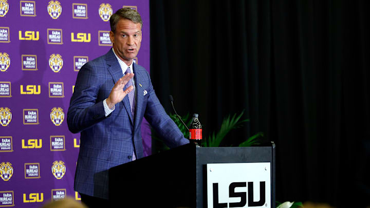 LSU Football Hosts Press Conference Introducing New Head Coach Lane Kiffin