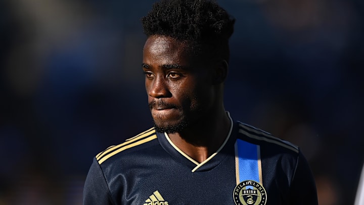 Oct 9, 2022; Philadelphia, Pennsylvania, USA; Philadelphia Union midfielder Richard Odada (21) looks on after the game against Toronto FC at Subaru Park. Mandatory Credit: Kyle Ross-USA TODAY Sports
