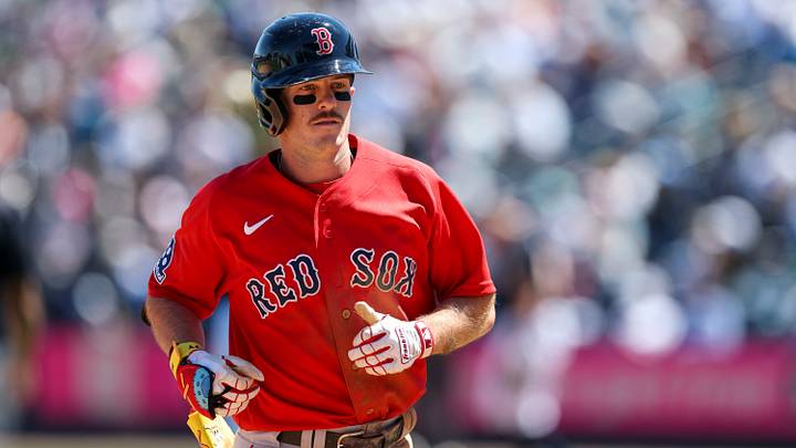 Mar 18, 2026; Tampa, Florida, USA; Boston Red Sox left fielder Braiden Ward (92) looks on against the New York Yankees in the sixth inning during spring training at George M. Steinbrenner Field. Mandatory Credit: Nathan Ray Seebeck-Imagn Images