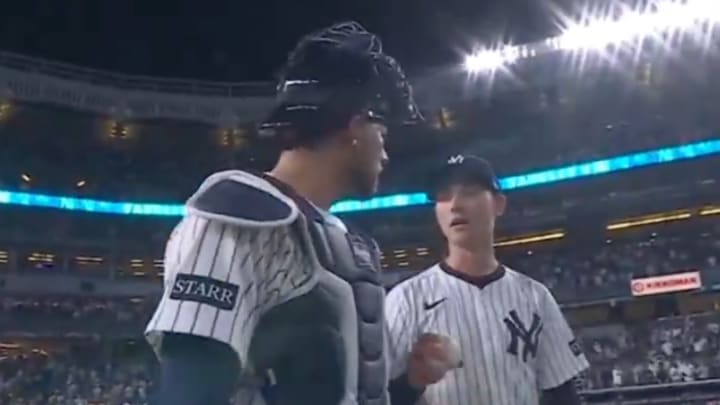 Escarra and Weaver after the Yankees game. 