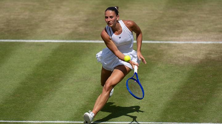 Marta Kostyuk is favored to reach the Wimbledon final on Thursday. Marta Kostyuk is favored to reach the Wimbledon final on Thursday.