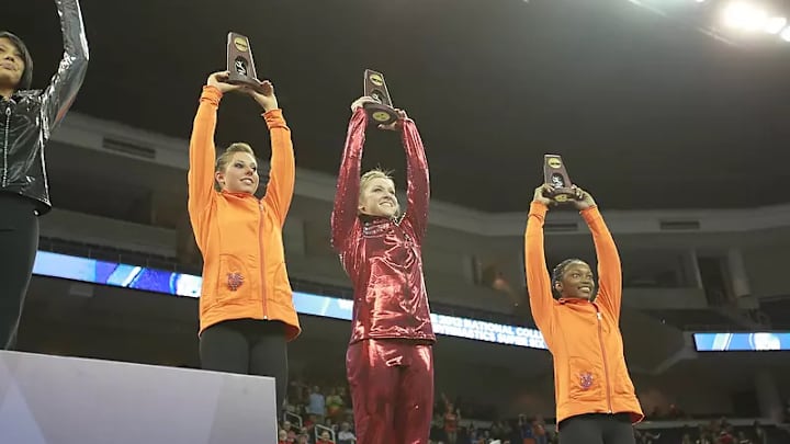 Geralen Stack-Eaton at 2012 NCAA championship meet Geralen Stack-Eaton at 2012 NCAA championship meet
