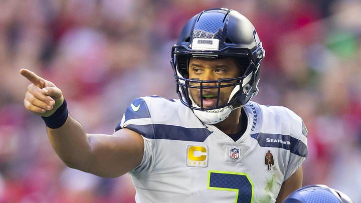 Jan 9, 2022; Glendale, Arizona, USA; Seattle Seahawks quarterback Russell Wilson (3) against the Arizona Cardinals at State Farm Stadium. Jan 9, 2022; Glendale, Arizona, USA; Seattle Seahawks quarterback Russell Wilson (3) against the Arizona Cardinals at State Farm Stadium.