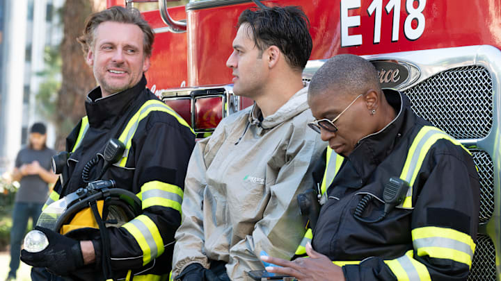 9-1-1 -ÒWannabesÓ - Things get messy for the 118 following a massive pipe explosion. Meanwhile, Athena investigates the brutal beating of a man found behind a grocery store, and BobbyÕs working relationship with Brad from ÒHOT SHOTSÓ just got a little more intimate. THURSDAY, NOV. 21 (8:00-9:00 p.m. EST) on ABC. 
CALLUM BLUE, RYAN GUZMAN, AISHA HINDS