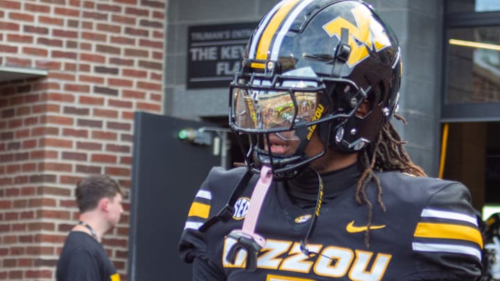 Sept 20, 2025; Columbia, Missouri, USA; Missouri Tigers wide receiver Marquis Johnson exits the locker room ahead of the Missouri Tigers Week 4 matchup against South Carolina. 