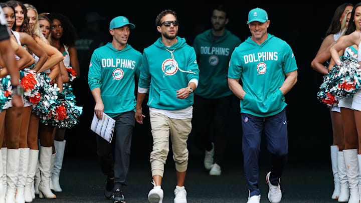 The Miami Dolphins head coach Mike McDaniel before the game against the Cincinnati Bengals at Hard Rock Stadium. 