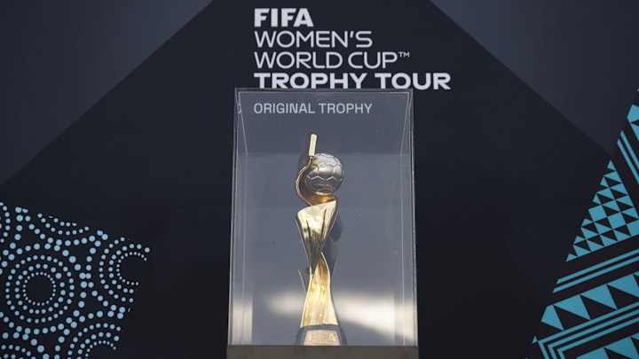 El trofeo para el Mundal Femenil Australia-Nueva Zelanda 2023.