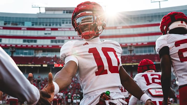 Andrew Marshall warming up before the Big Red Preview event. Andrew Marshall warming up before the Big Red Preview event.