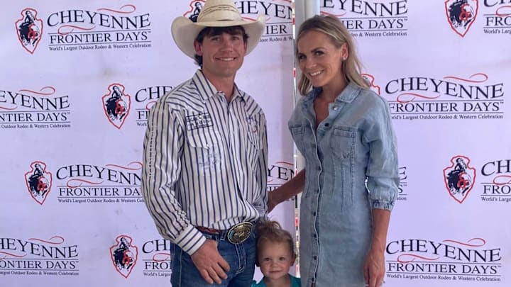 Cole Elshere seen with his family at the Cheyenne Frontier Days Rodeo Cole Elshere seen with his family at the Cheyenne Frontier Days Rodeo