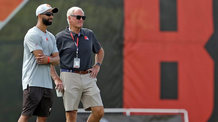Cleveland Browns GM Andrew Berry and owner Jimmy Haslam
