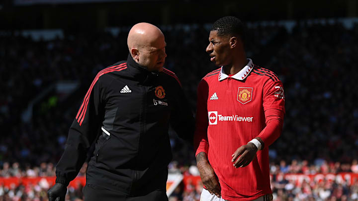 Marcus Rashford, sorti blessé face à Everton. 