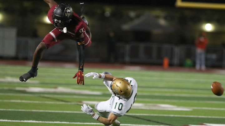 Learning to fly: Will Davon Benjamin get his wings Saturday? He's a dynamic cornerback from Oaks Christian High School, the No. 43 prospect and No. 6 cornerback according to On3 Sports.