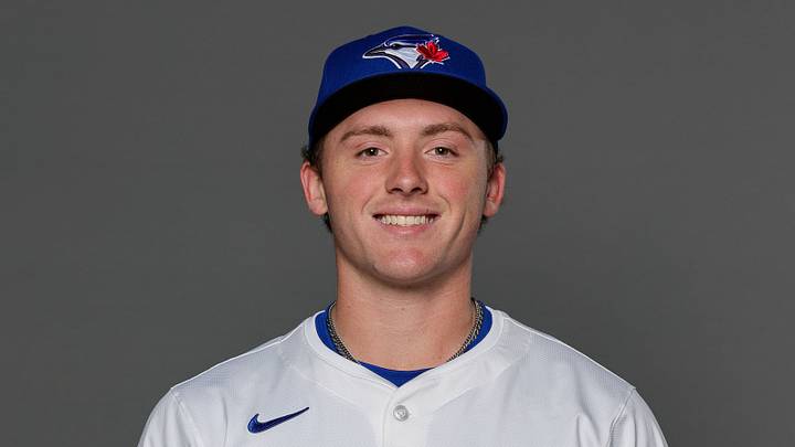 Feb 20, 2026; Dunedin, FL, USA; Toronto Blue Jays pitcher Gage Stanifer (40) poses for a photo during media day at the Player Development Complex. Mandatory Credit: Mike Watters-Imagn Images