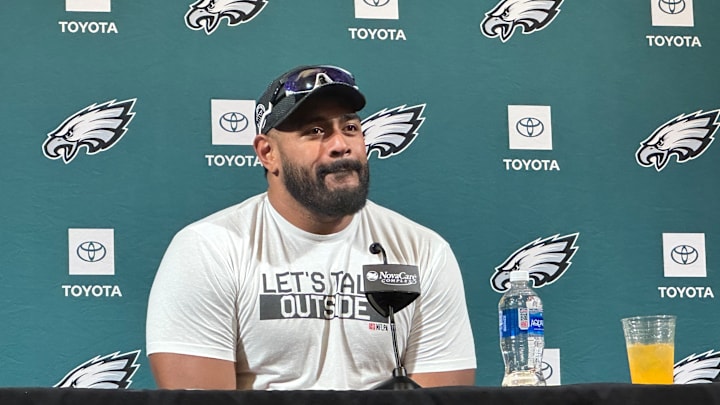 Eagles left tackle Jordan Mailata met with the media on May 20, as the Eagles prepare for Phase Three of the offseason - OTAs. Eagles left tackle Jordan Mailata met with the media on May 20, as the Eagles prepare for Phase Three of the offseason - OTAs.