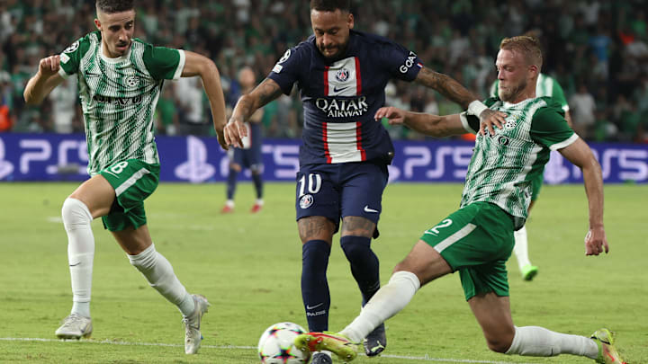 Neymar deu números finais ao placar diante do Maccabi Haifa