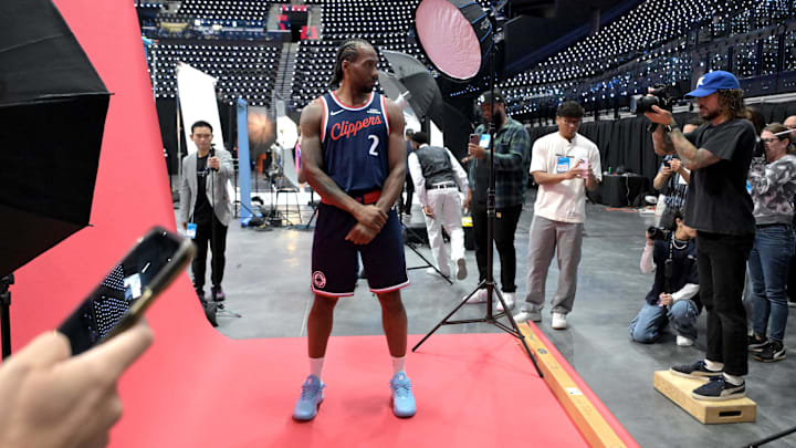 Clippers forward Kawhi Leonard was mum on Monday about the allegations he took a “no-show” endorsement deal with Aspiration.