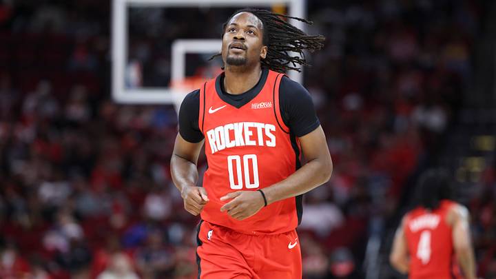 Apr 12, 2026; Houston, Texas, USA; Houston Rockets guard Tristen Newton (00) reacts after a play during the fourth quarter against the Memphis Grizzlies at Toyota Center. Mandatory Credit: Troy Taormina-Imagn Images Apr 12, 2026; Houston, Texas, USA; Houston Rockets guard Tristen Newton (00) reacts after a play during the fourth quarter against the Memphis Grizzlies at Toyota Center. Mandatory Credit: Troy Taormina-Imagn Images