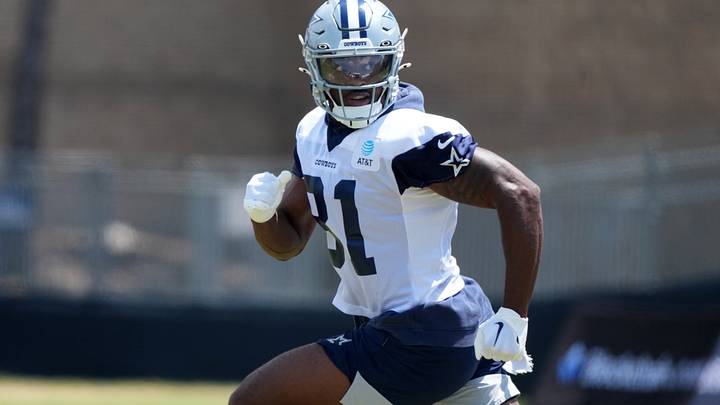 Dallas Cowboys receiver Jonathan Mingo (81) at training camp at the River Ridge Fields. Dallas Cowboys receiver Jonathan Mingo (81) at training camp at the River Ridge Fields.