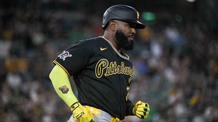 Jun 17, 2026; West Sacramento, California, USA; Pittsburgh Pirates designated hitter Marcell Ozuna (24) rounds the bases after hitting a home run against the Athletics during the seventh inning at Sutter Health Park. Mandatory Credit: Ed Szczepanski-Imagn Images Jun 17, 2026; West Sacramento, California, USA; Pittsburgh Pirates designated hitter Marcell Ozuna (24) rounds the bases after hitting a home run against the Athletics during the seventh inning at Sutter Health Park. Mandatory Credit: Ed Szczepanski-Imagn Images