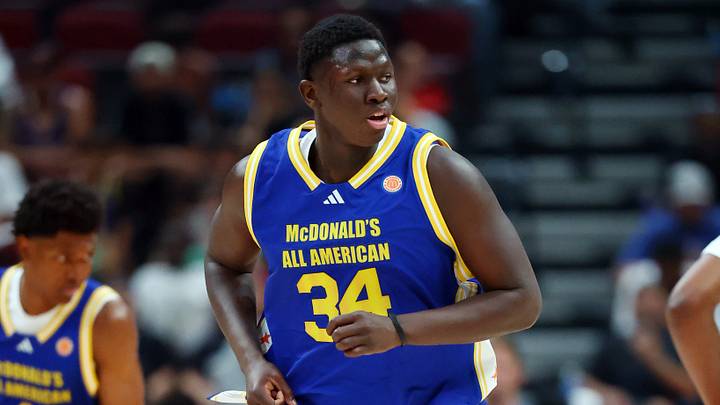 Mar 31, 2026; Glendale, AZ, USA; Arafan Diane (34) during the McDonalds All American Boys Game at Desert Diamond Arena. Mandatory Credit: Mark J. Rebilas-Imagn Images Mar 31, 2026; Glendale, AZ, USA; Arafan Diane (34) during the McDonalds All American Boys Game at Desert Diamond Arena. Mandatory Credit: Mark J. Rebilas-Imagn Images