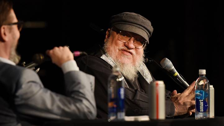 New Jersey native George R.R. Martin (R), the author of "Game of Thrones," talks with John Hodgman, comedian and author New Jersey native George R.R. Martin (R), the author of "Game of Thrones," talks with John Hodgman, comedian and author