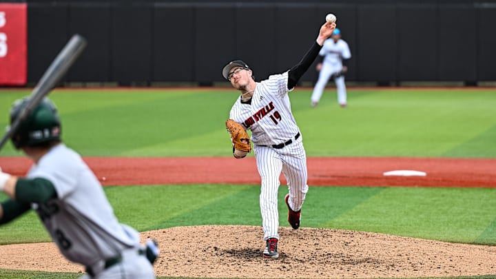 Louisville left-handed pitcher T.J. Schlageter
