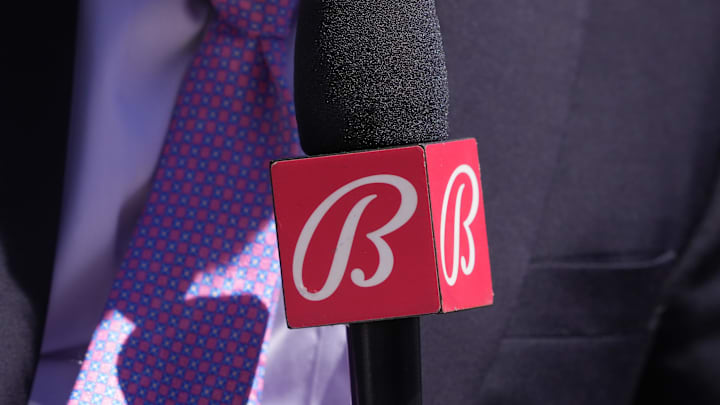 A Bally Sports microphone. A Bally Sports microphone.